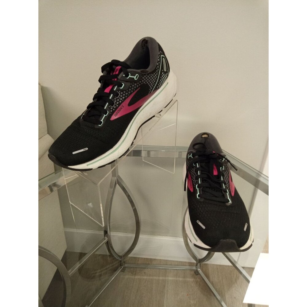 Women's Brooks Ghost Running Sneakers V3 Cushion Black/Pink Size 9.5